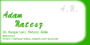 adam matesz business card